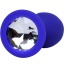 Анальная пробка с прозрачным кристаллом ToDo Anal Plug Brilliant S, синяя - Фото №3