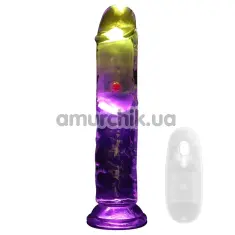Вібратор з підсвіткою Realrock 7, прозорий - Фото №1