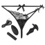 Трусики з анальною пробкою з вібрацією HookUp Panties Remote Bowtie Bikini, чорні - Фото №8
