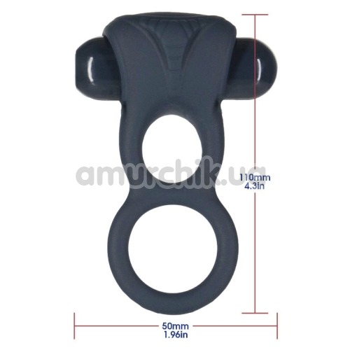 Виброкольцо для члена Lux Active Triad Vibrating Dual Cock Ring, черное