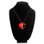 Вібратор-підвіска у вигляді сердечка Charmed Vibrating Silicone Heart Necklace, червоний - Фото №2