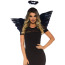 Комплект аксессуаров ангела Leg Avenue Feather Angel Wings & Halo Accessory Kit черный: крылья + нимб - Фото №0