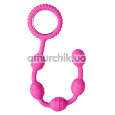 Анальная цепочка Choke 30.5 см, розовая - Фото №1