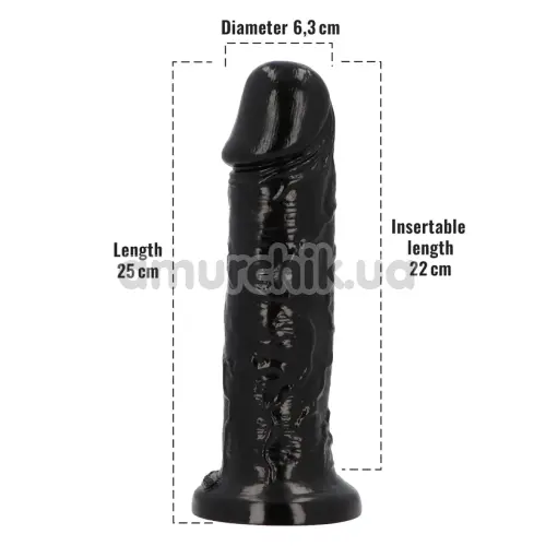 Фаллоимитатор с ароматом лакрицы Delicious Dildo Liquorice 25 см, черный