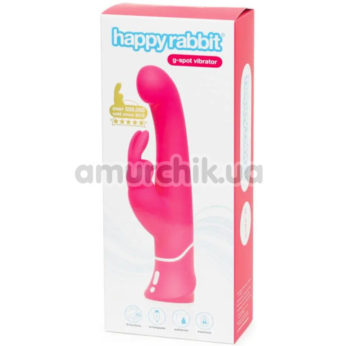 Вібратор Happy Rabbit G-Spot Vibrator, рожевий