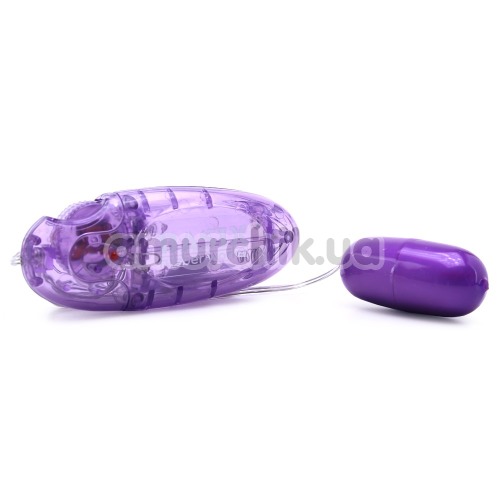 Виброяйцо Basix Rubber Works Jelly Egg, фиолетовое