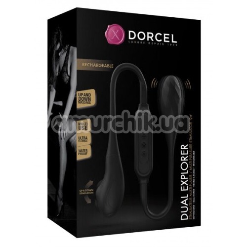 Двухконечный вибратор Dorcel Dual Explorer, черный