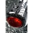 Анальна пробка з червоним кристалом Toyfa Metal 717030-9, срібна - Фото №9