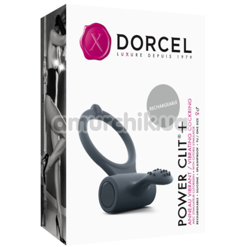 Виброкольцо Dorcel Power Clit +, черное