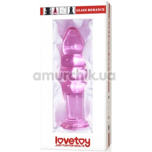 Анальна пробка Love Toy Glass Romance Dildo, рожева