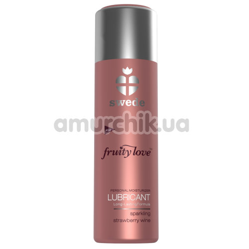 Оральный лубрикант Swede Fruity Love Sparkling Strawberry Wine - клубничное шампанское, 50 мл