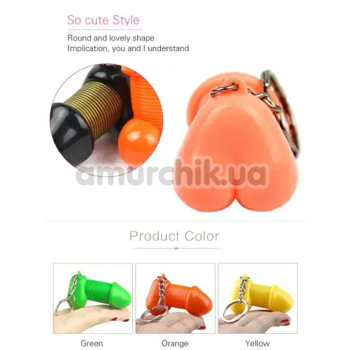 Брелок в виде пениса Roomfun Cock Keychain, черный
