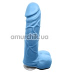 Мило у вигляді пеніса з присоскою Чистий Кайф M, блакитне - Фото №1