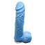 Мыло в виде пениса с присоской Чистий Кайф M, голубое - Фото №0
