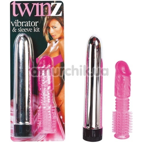 Набір з 2 предметів Twinz Vibrator and Sleeve Kit