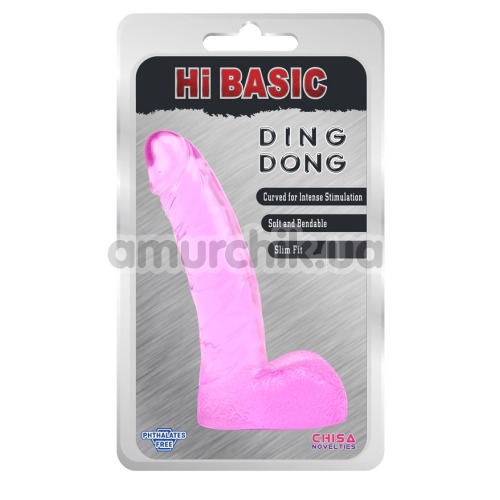 Фаллоимитатор Hi Basic Ding Dong, розовый
