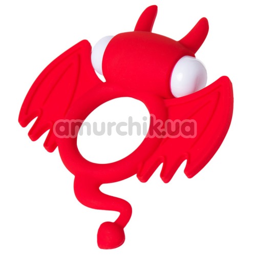 Эрекционное кольцо с вибрацией JOS Cocky Devil, красное