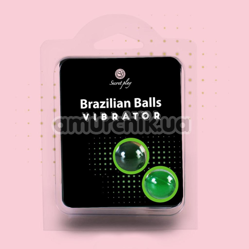 Масажна олія зі збуджуючим ефектом Secret Play Brazilian Balls Vibrator, 2 х 4 грами