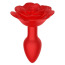 Анальна пробка з вібрацією і ротацією Boss Series Rotating Butt Plug Flower, червона - Фото №2