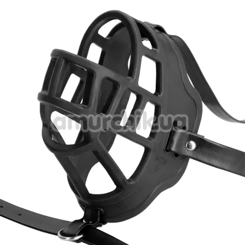 Маска с кляпом Ouch! Xtreme Muzzle With Removable Ball Gag, черная
