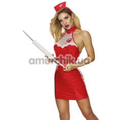 Костюм медсестри JSY Costume 4962, червоний: сукня + головний убір - Фото №1