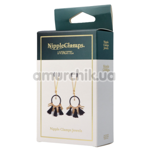 Зажимы для сосков Virgite Nipple Clamps Jewels Mod. 5, золотые