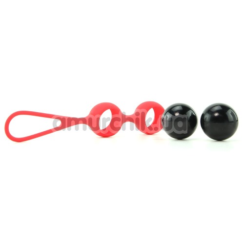 Вагинальные шарики Scarlet Couture Glass Duo Balls, красные