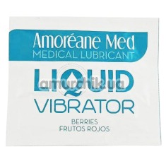 Лубрикант с эффектом вибрации Amoreane Med Liquid Vibrator Berries - ягоды, 2 мл - Фото №1