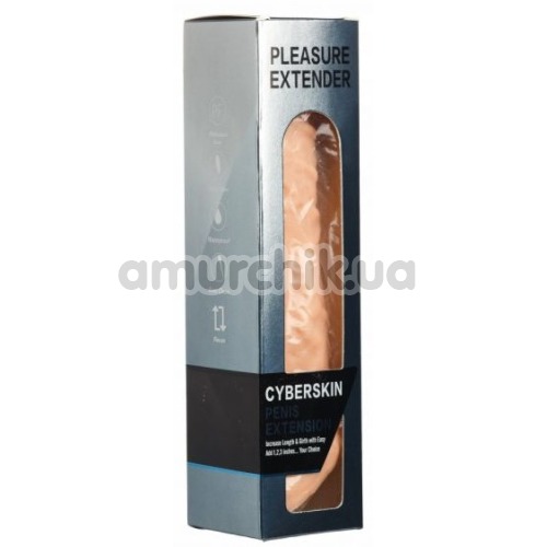 Насадка на пенис Loveshop Pleasure Extender Cyberskin Penis Extension с гладким стволом, телесная