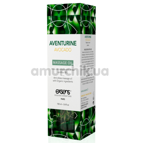 Масажна олія Exsens Aventurine Avocado Massage Oil - авантюрин і авокадо, 100 мл