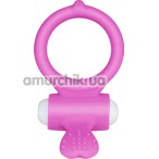 Виброкольцо Power Clit Cockring Heart, розовое - Фото №1