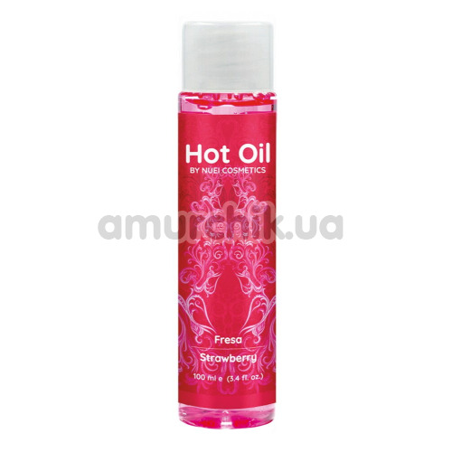 Массажное масло с согревающим эффектом Hot Oil By Nuei Cosmetics Strawberry - клубника, 100 мл