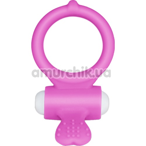 Виброкольцо Power Clit Cockring Heart, розовое - Фото №1