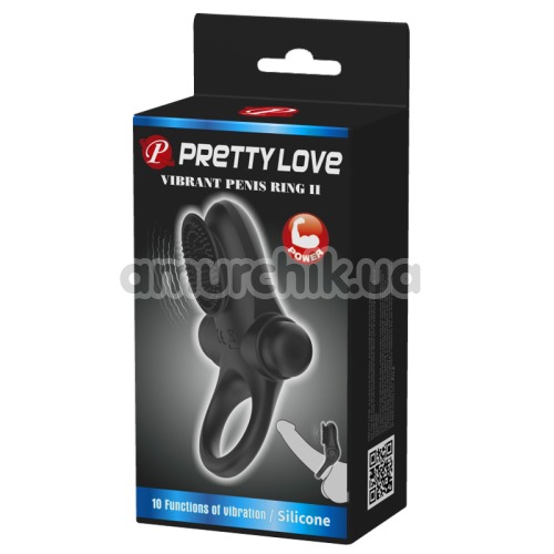 Виброкольцо Pretty Love Vibrant Penis Ring II, черное