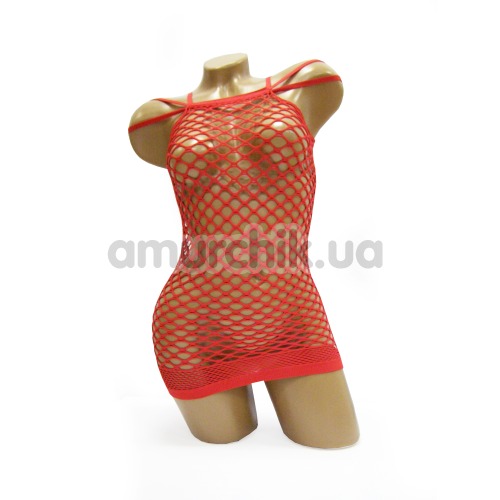 Сукня-сітка Netzkleid mit Trager червона