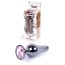 Анальная пробка с розовым кристаллом Boss Series Exclusivity Jewellery Dark Silver Plug, серебряная - Фото №8