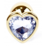 Анальная пробка с прозрачным кристаллом Exclusivity Jewellery Gold Heart Plug, золотая - Фото №3