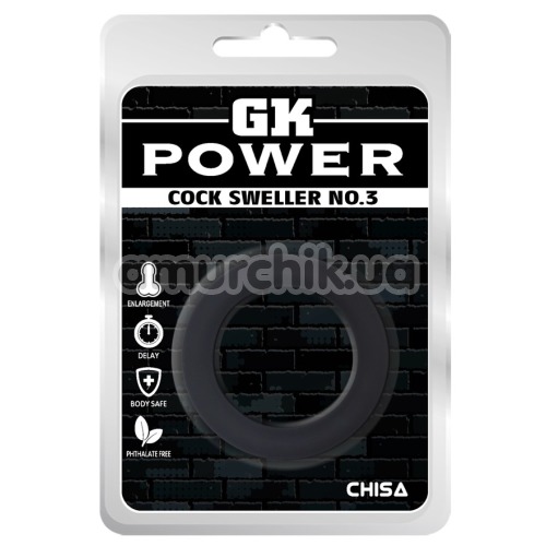 Эрекционное кольцо GK Power Cock Sweller No.3, черное