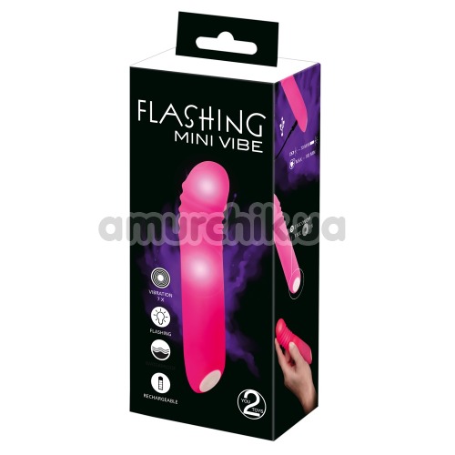 Вибратор для точки G Flashing Mini Vibe 551732, розовый