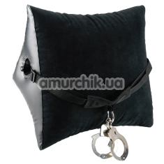 Надувная подушка с наручниками Fetish Fantasy Series Deluxe Position Master With Cuffs, черная - Фото №1