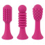 Клиторальный вибратор Sweet Smile Spot Vibrator With 3 Tips, розовый - Фото №7