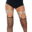 Гартеры для чулок Leg Avenue Studded Thigh High Suspender With Heart, серебряные - Фото №2