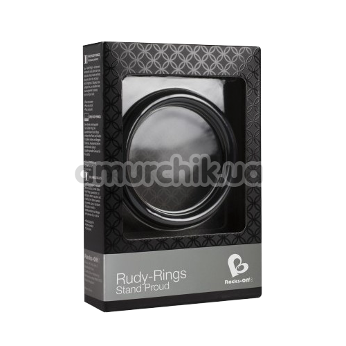 Ерекційне кільце Rocks-Off Rudy-Rings, чорне