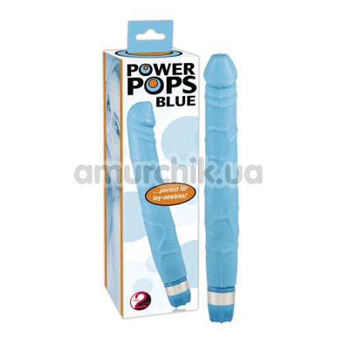 Анальный вибратор Power Pops, голубой