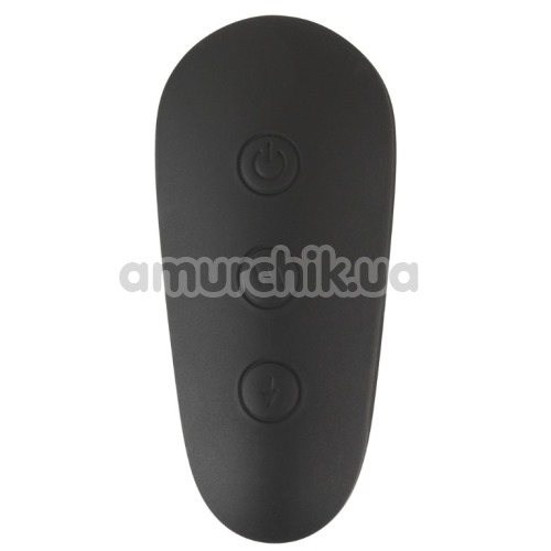 Анальна пробка з вібрацією і електростимуляцією XouXou Vibrating E-Stim Butt Plug, чорна