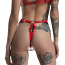 Трусики Feral Feelings String Bikini Leather, червоні - Фото №2