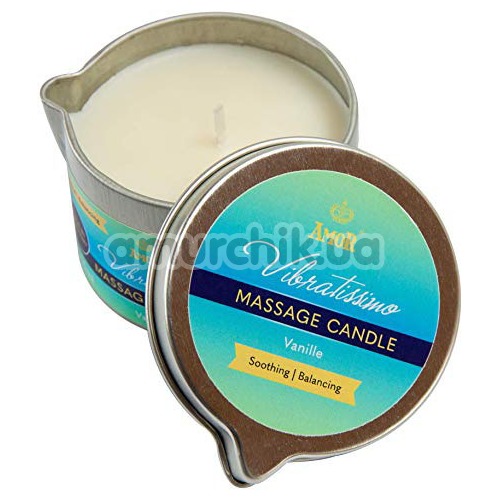 Масажна свічка Amor Vibratissimo Massage Candle Vanille - ваніль, 50 мл - Фото №1