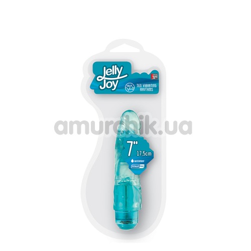 Вибратор Jelly Joy 20843, 17.5 см голубой