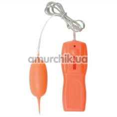 Виброяйцо Glo-Glo a Go-Go Flicker Tip Vibrating Bullet Radioactive Orange, оранжевое - Фото №1