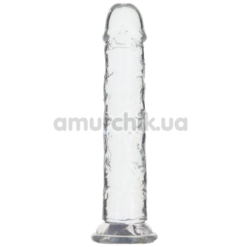 Фаллоимитатор Addiction Crystal Vertical Dong 8 + вибропуля Power Bullet, прозрачный - Фото №1